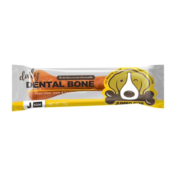 DBJ02x1pc: เดลี่ เดนทัลโบน รสไก่| Jumbo SIZE | 175g (1 ชิ้น)