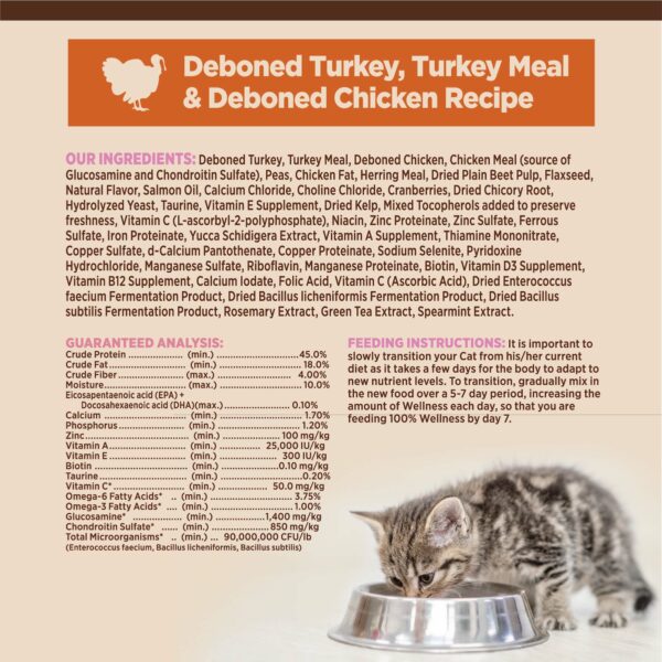 อาหารแมว WELLNESS CORE สูตร Kitten 5lb(2.2 kg) - Image 12