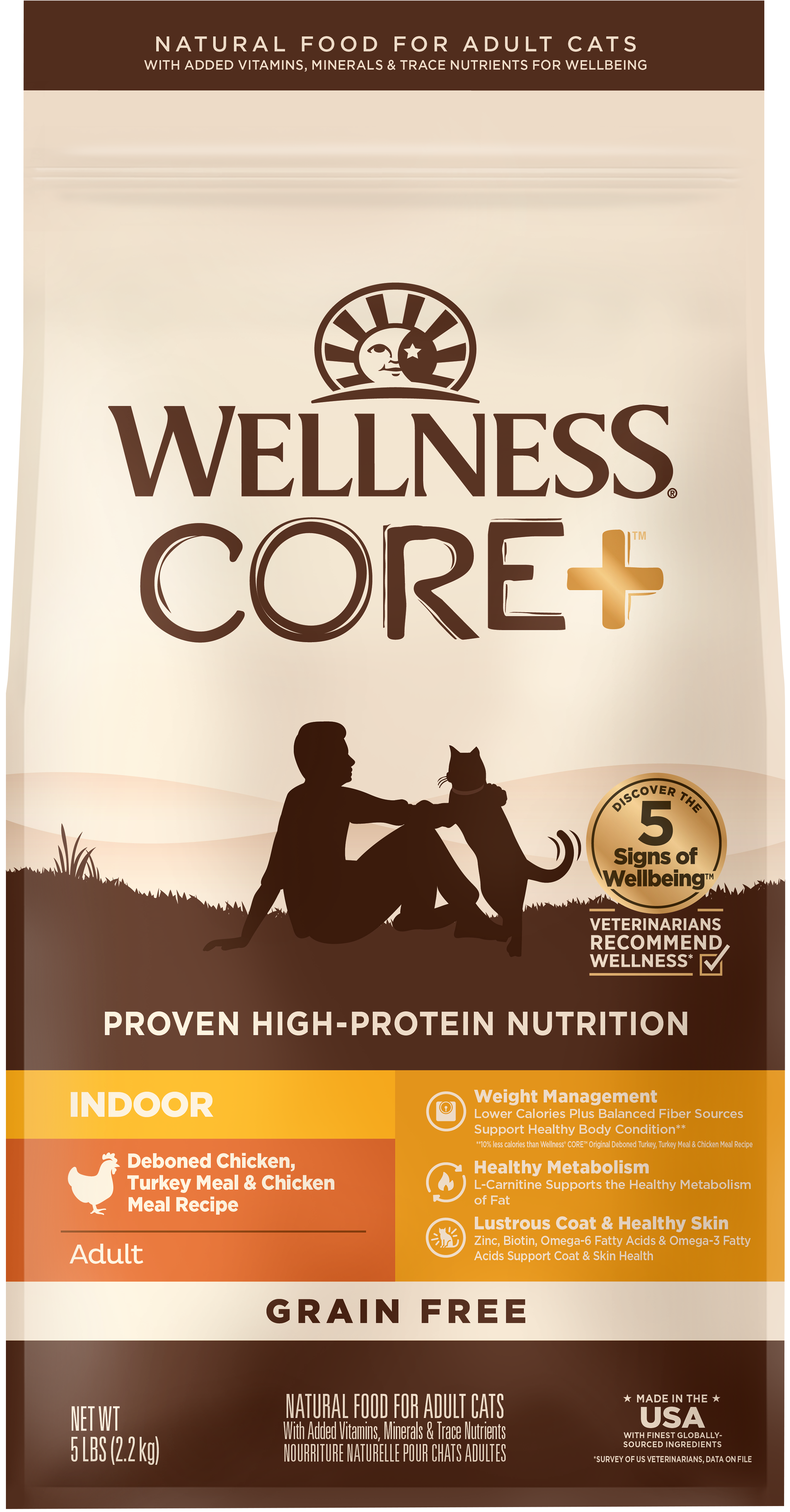 อาหารแมว WELLNESS CORE สูตร Indoor 11lb(4.9kg) - Image 2