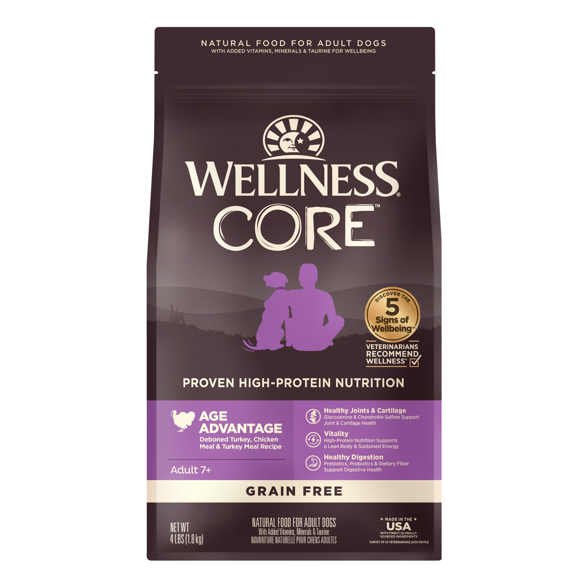 อาหารสุนัข WELLNESS CORE:Age Advantage 7+ 4lb(1.8kg) - Image 2
