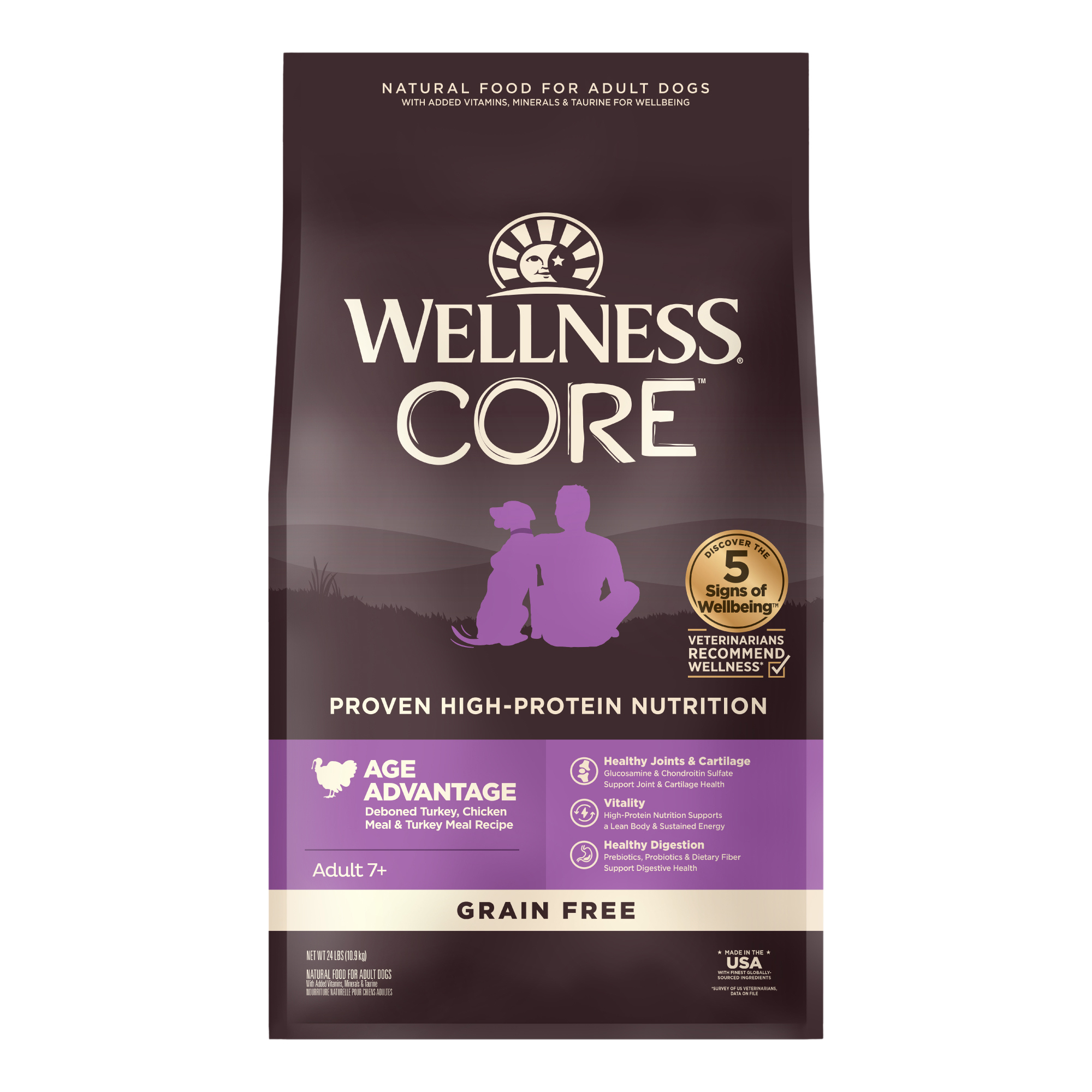 อาหารสุนัข WELLNESS CORE:Age Advantage 7+ 24lb(10.9kg) - Image 2