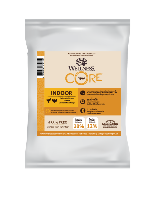 สินค้าตัวอย่าง wellness core แมว indoor